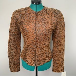 Vintage Princess line DANIER Genuine Leather Fitted Jacket